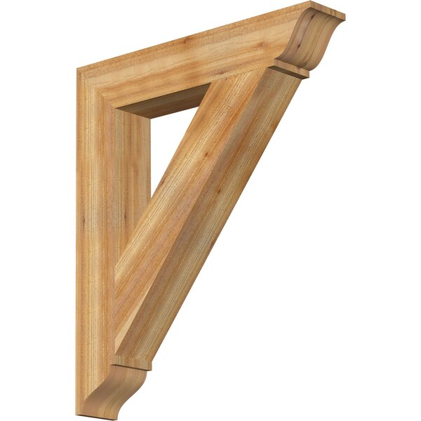 Ekena Millwork Traditional Traditional Rough Sawn Bracket, Western Red Cedar, 6"W x 34"D x 40"H BKT06X34X40TRA01RWR - main